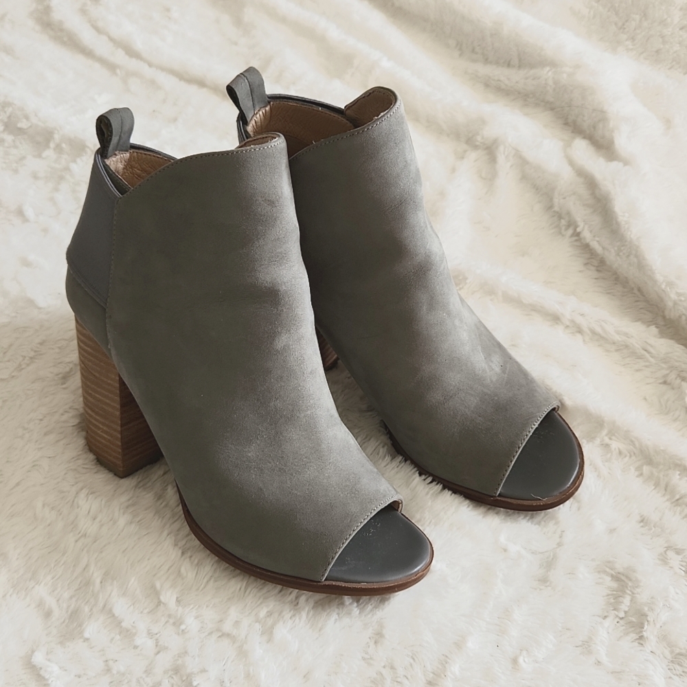 Peep toe booties